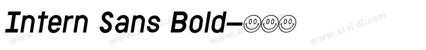 Intern Sans Bold字体转换 Intern Sans Bold字体转换